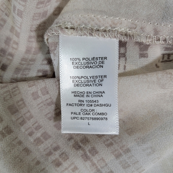 Elie Tahari For Design Nation Snakeskin Chrysler Building Chiffon Blouse Large - Picture 8 of 11